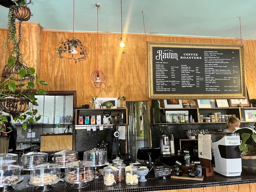 Raven Coffee Roasters café counter